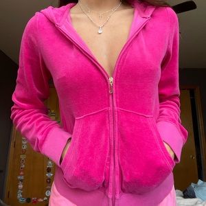 Y2k hot pink juicy couture zip up jacket